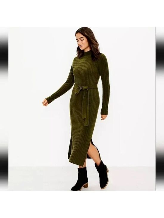 LOFT Dresses & Skirts - Loft Women’s Ribbed Knit Midi Sweater Dress